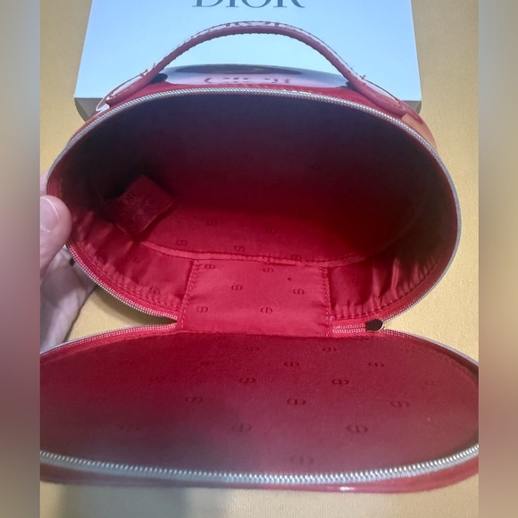 NEW Dior Red Cosmetic Pouch with makeup - Picture 3 of 5